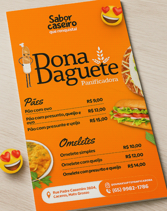 Dona Baguete - Menu Design